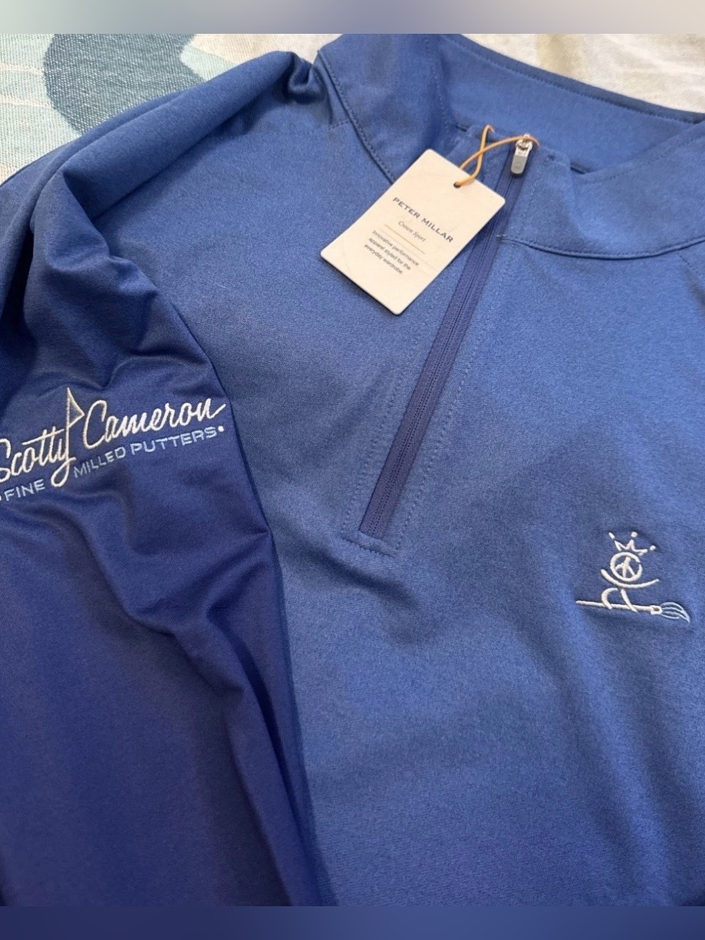 Scotty Cameron Peter Millar Ombre Blue 1/4 Zip Pullover Gallery Exclusive XL XXL